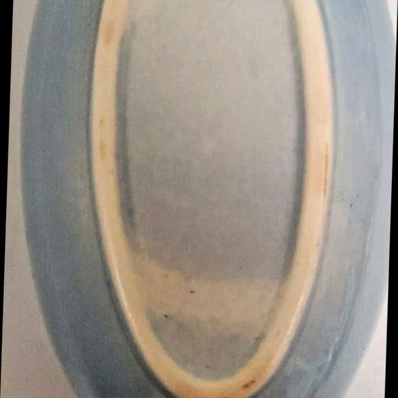 Vintage Taylor Smith & Taylor Pebbleford Blue Creamer Wheat Design Silver Trim - Picture 6 of 6